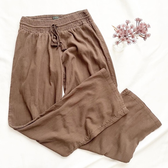 J. Crew Pants - J.Crew Tied Brown Straight Leg Pants
